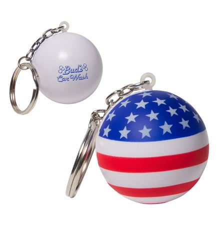 Patriotic Stress Ball Key Chain