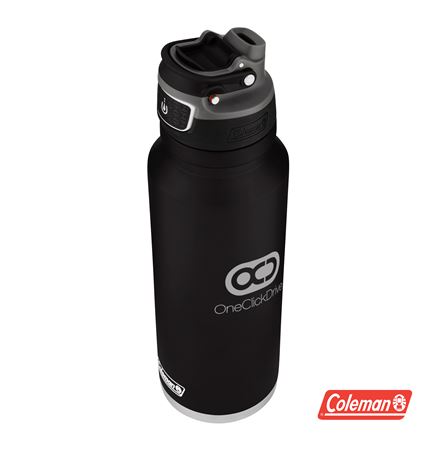 Coleman Lounger Insulated Stainless Steel Can Cooler, Black 