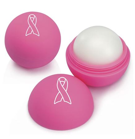 Pink Ribbon Lip Balm Ball