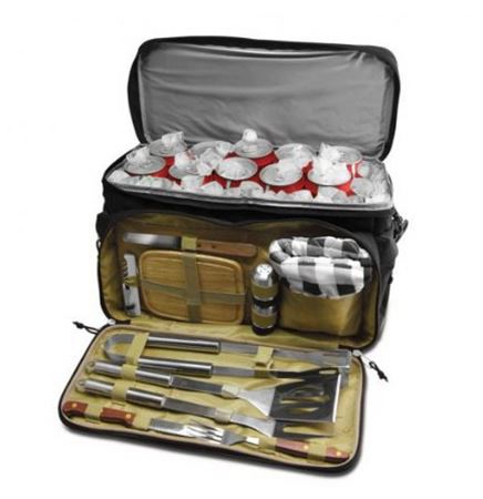 Cooler and 12-Piece BBQ Tools Combo Pack