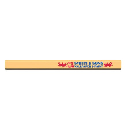 Made In The USA Carpenter 700™ Flat Medium Lead Solid Pencil (Cream Beige)