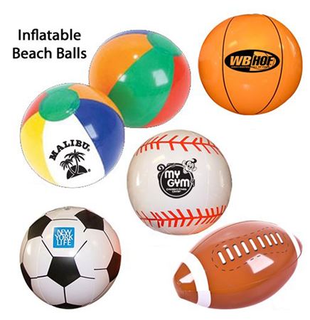 Inflatable Ball Group-Beach Ball, Football, Baseball, Basketball, Soccer