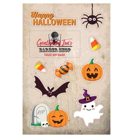 4" x 6" Halloween Templated Sticker Sheet