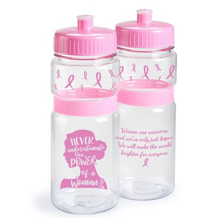 Never Underestimate The Power Of A Woman Pink Water Bottle 20-oz.