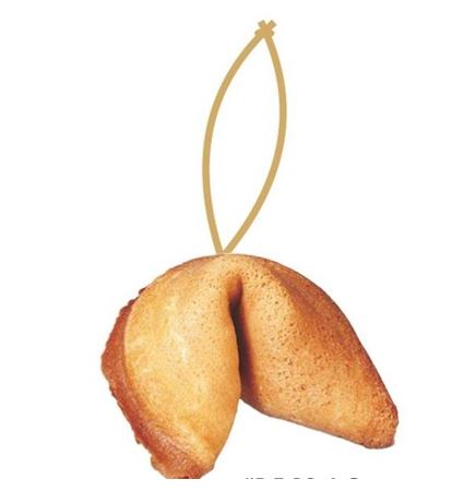 Fortune Cookie Promotional Ornament w/ Black Back (12 Square Inch)