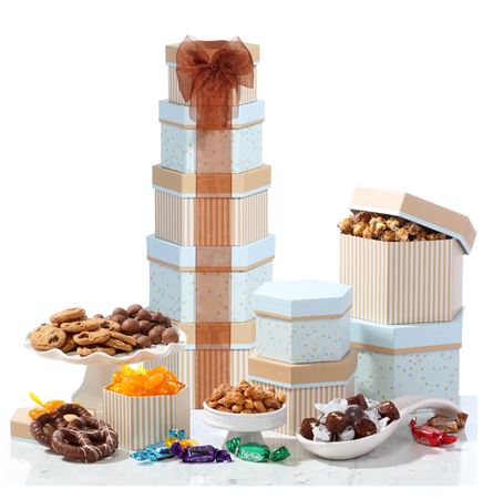 Celebration Gift Tower with Sweets Nuts and Chocolates