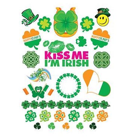 Kiss Me I'm Irish Temporary Tattoo Sheet