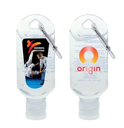 2 Oz. Hand Sanitizer Gel w/ Carabiner (Direct Import-10 Weeks Ocean)