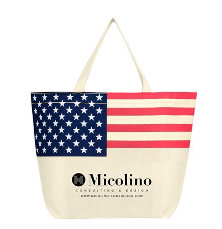Non-Woven American Flag Tote Bag