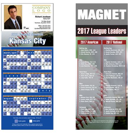 Kansas City Pro Baseball Schedule Magnet (3 1/2"x8 1/2")