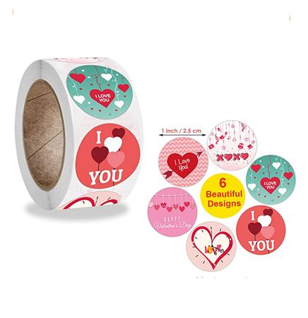 Love Type Gift Artwork Commercial Decoration Sticker 1 inch Vinyl Label