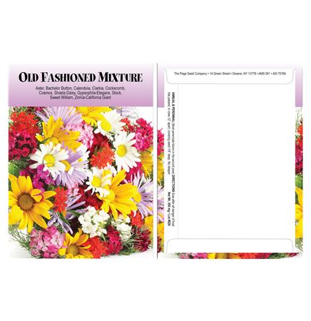 Standard Series Old Fashion Mix Seed Packet - Digital Print/Packet Back Imprint