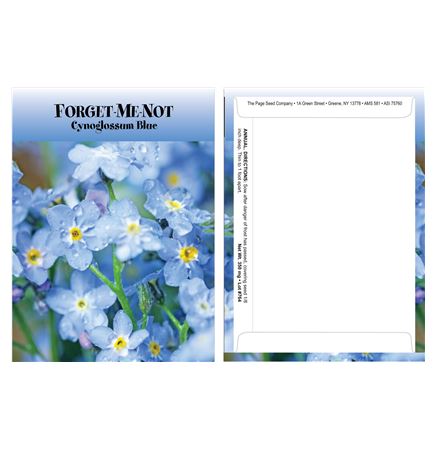 Standard Series Forget Me Not Seed Packet - Digital Print/Packet Back Imprint