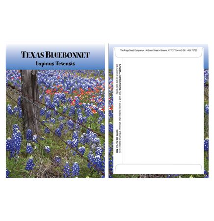 Standard Series Texas Bluebonnet Seed Packet - Digital Print /Packet Back Imprint