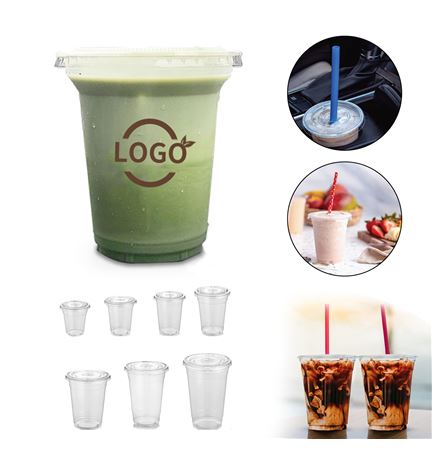 Clear Plastic Cup with Lid - 14 oz