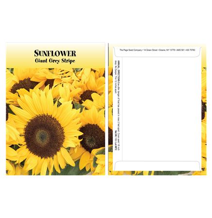 Standard Series Sunflower Seed Packet - Digital Print /Packet Back Imprint