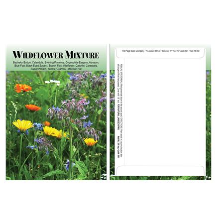 Standard Series Wildflower Mix Seed Packet - Digital Print /Packet Back Imprint