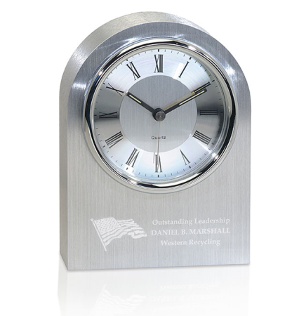 Silver Arch Clock